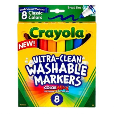 BB Crayola 8 ct. Ultra-Clean Washable Classic, Broad Line, C