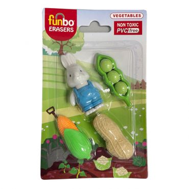 BB Funbo 3D Eraser in Blister Pack-Rabbit Veg