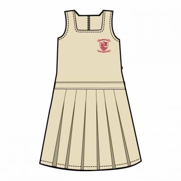 TMS PINAFORE PLEATED CREAM