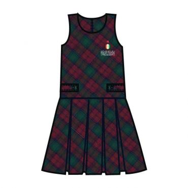 BRS PINAFORE KG1-KG2 GREEN/RED CHECKD