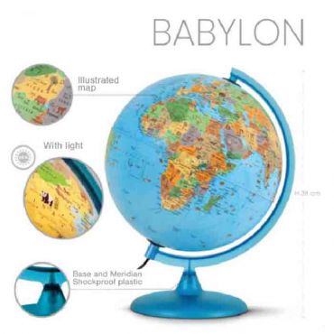 Tecnodidattica Babylon Illuminated and revolving Globe 12/3 Tecnodidattica Babyl Item Product