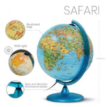 Tecnodidattica Safari Illuminated and revolving Globe 12/30 Tecnodidattica Safar Item Product