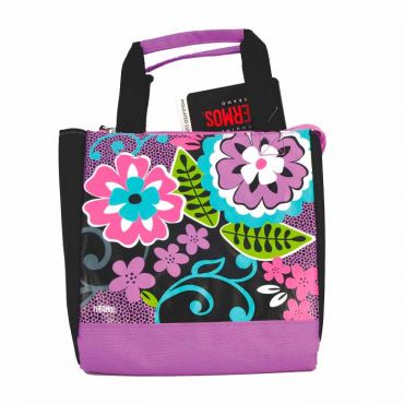 Thermos- Kids School Lunch Bag-Black Floral