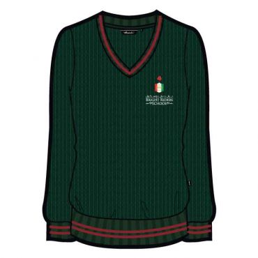 BRS BOYS PULLOVER GREEN W/RED PIPING