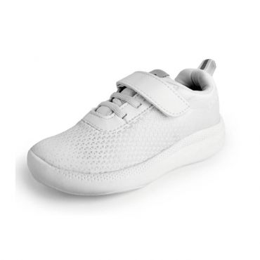 Plaeto S'cool Unisex School Shoes - Kinder - SLIP ON - White