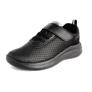 Plaeto S'cool Unisex School Shoes - Kinder - SLIP ON - Black