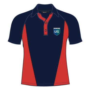 UIS UNISEX PE POLO NAVY/ RED