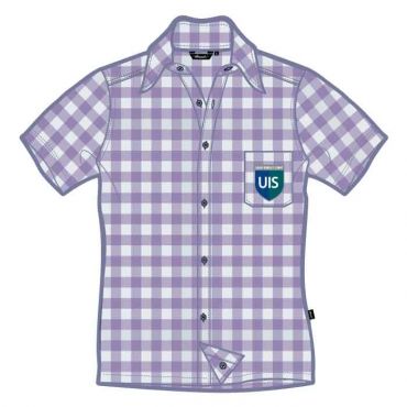 UIS BOYS SS LILAC CHECKED SHIRT GR 1-6